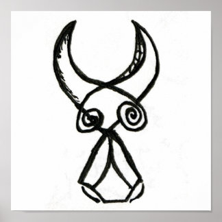 Pôster Touro Cubista