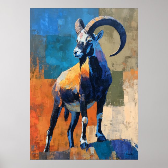 Poster Touro Pintura Impressionista Moderna Ousada Vida S (Frente)