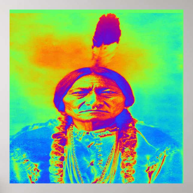 Poster Touro Sentado Americano Nativo (Frente)