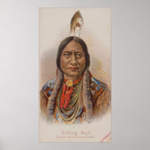 Poster Touro Sentado de Lakota - Retrato Indiano 