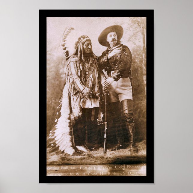 Pôster Touro Sentado e Buffalo Bill 1891 (Frente)