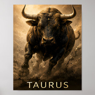 Poster Touro Símbolo Zodiacal Touro Celestial Astrologia