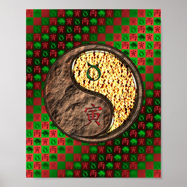 Poster Touro & Tigre de Fogo (Frente)