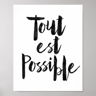 Poster Tout Est Possível