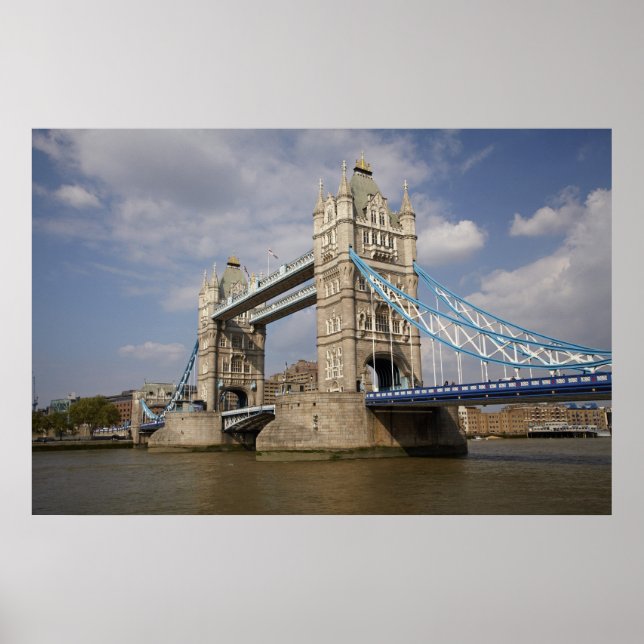 Pôster Tower Bridge e River Thames, Londres, (Frente)