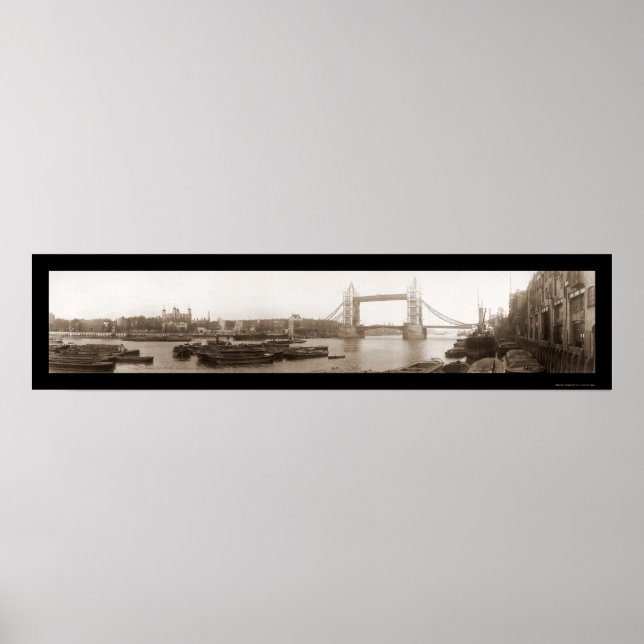 Pôster Tower of London Bridge Photo 1909 (Frente)