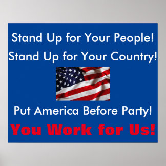 Poster Town hall protest sign