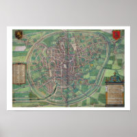 Town Plan of Brussels, from 'Civitates Orbis Terra