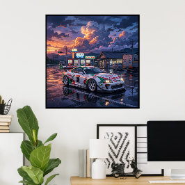 Poster Toyota Supra A80 Castrol TOM’S