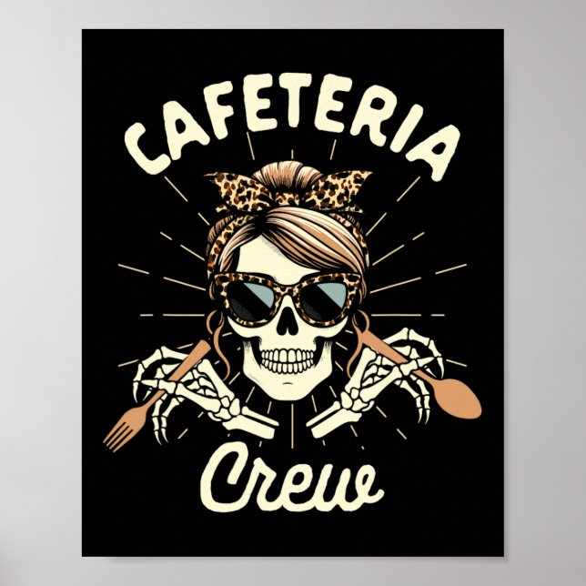 Poster Trabalhador da Cafeteria da Senhora do Almoço Esqu (Frente)