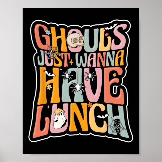 Poster Trabalhador De Café De Volta Ao Almoço De Hallowee (Frente)