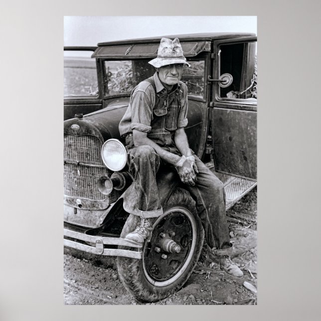 POSTER TRABALHADOR DE FAZENDAS TRANSITÓRIO DE KANSAS 1935 (Frente)