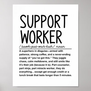 Poster Trabalhador de suporte