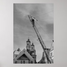 Trabalhador Europeu de Luz Preto e Branco 1968