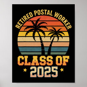 Poster Trabalhador Postal Aposentado Vintage Turma De 202