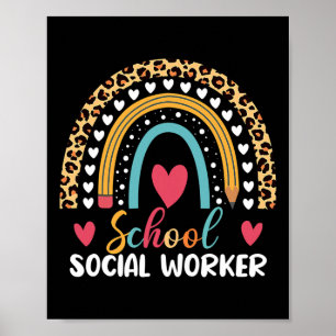 Poster Trabalhador Social da Escola Boho-Arco-Íris