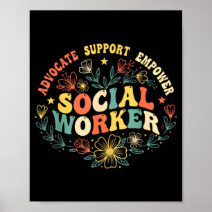 Poster Trabalhador social mês de trabalho social engraçad