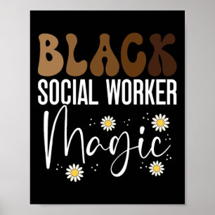 Poster Trabalhador Social Negro História Negra Afro-Ameri