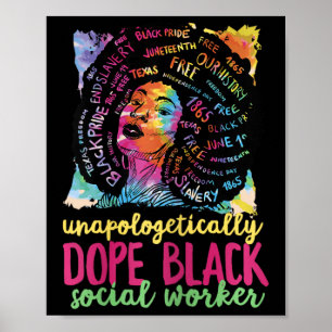 Poster Trabalhador Social Negro Medicina História Negra M
