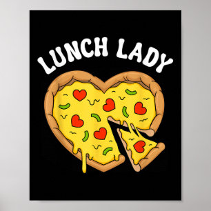 Poster Trabalhadora de Cafeteria da Escola de Coração Lad
