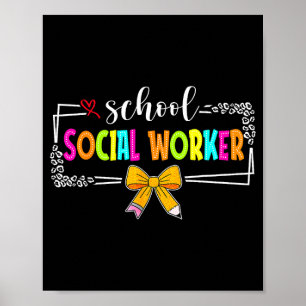 Poster Trabalhadora Social Escolar Verão Mulheres Diverti