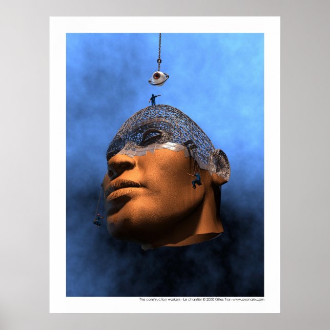 Poster Trabalhadores da construção civil - Le chantier (Frente)