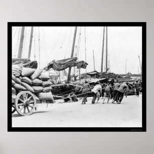 Poster Trabalhadores de doca em Hong Kong 1908