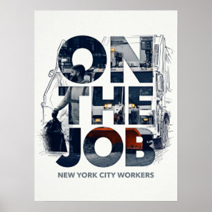 Poster Trabalhadores de Nova York no Trabalho