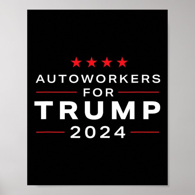 Poster Trabalhadores Para Trump 2024 - Design Trump Union (Frente)