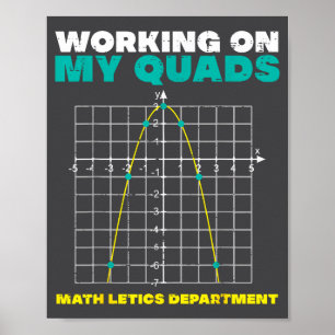 Poster Trabalhando Nos Meus Quadríceps Matemática Piada E