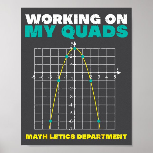 Poster Trabalhando Nos Meus Quadríceps Matemática Piada E (Frente)