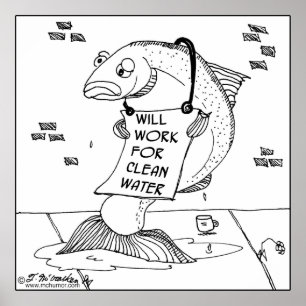 Poster Trabalhará para a agua potável