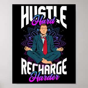 Poster Trabalhe Duro Recarregue Mais Duro Empreendedor Ce