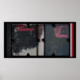 Pôster Trabalho Aberto sobre o Open Red 1 Photomontage Po