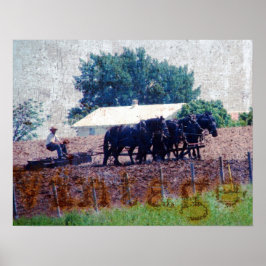 Pôster Trabalho da equipe Vintage