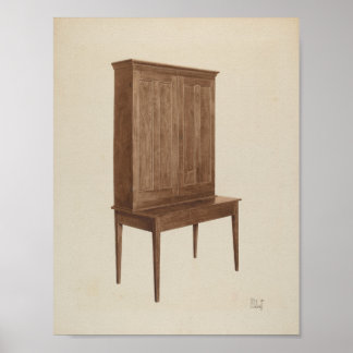 Poster TRABALHO DE ART Peter C. Ustinoff Desk c. 1940