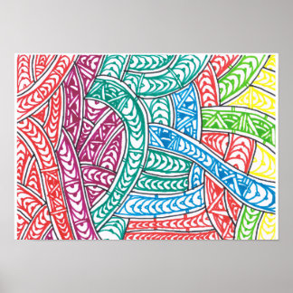 Poster Trabalho de arte abstrata no mindspace por RRW