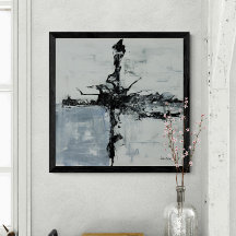 Trabalho de arte Abstrato Branco E Preto