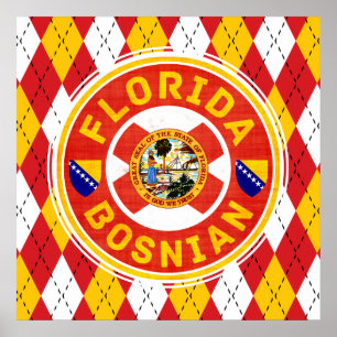 Pôster Trabalho de arte da Flórida Bósniana Americana
