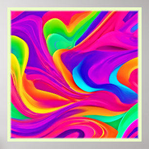 Poster Trabalho de arte de Abstrato colorida