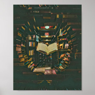 Poster Trabalho de arte de amante de livros