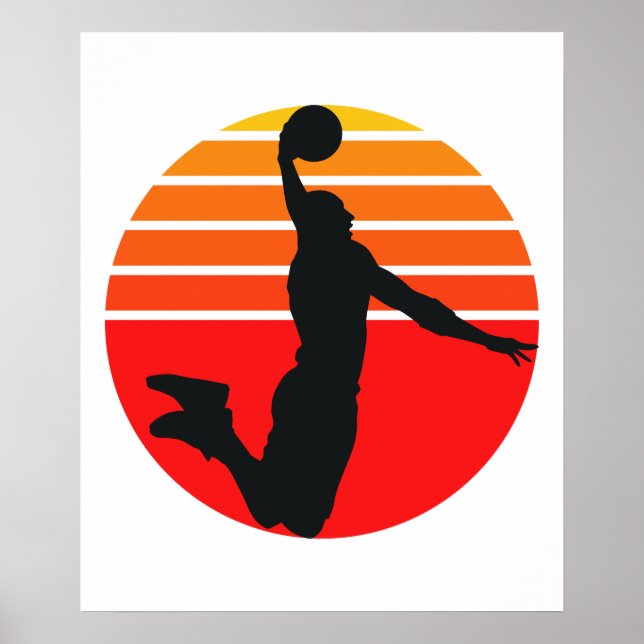 Poster Trabalho de arte de basquete de Dunk Esportivo Col (Frente)