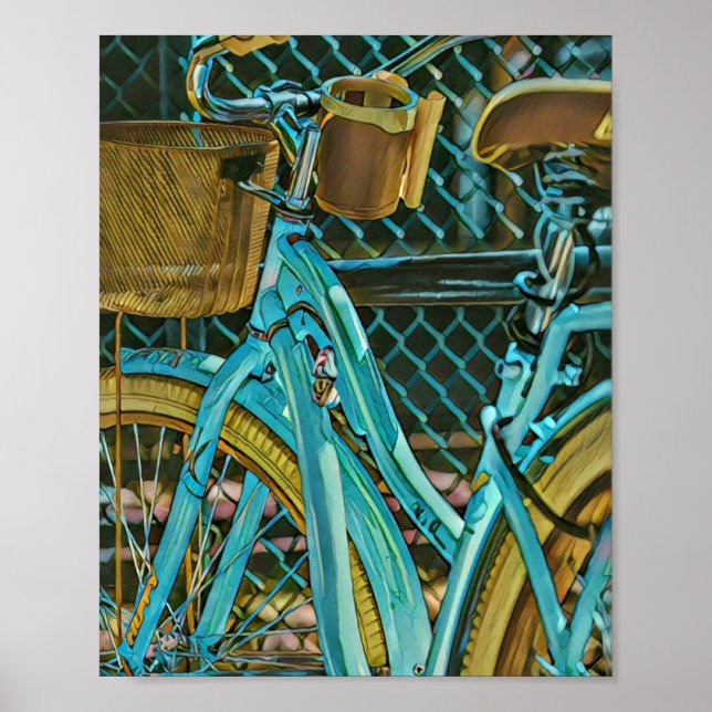 Poster Trabalho de arte de bicicleta (Frente)