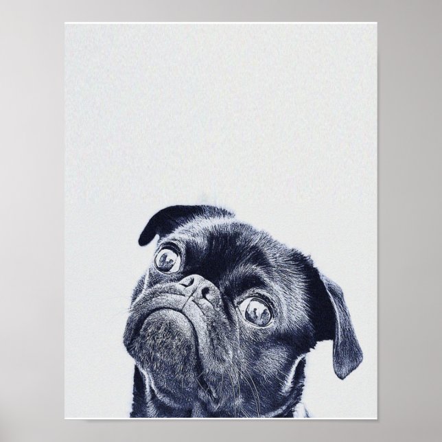 Poster Trabalho de arte de Bulldog Bonito | Presente para (Frente)