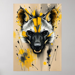 Poster Trabalho de arte de Cão Selvagem Africano