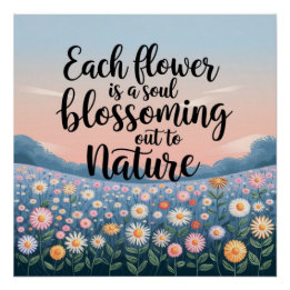 Pôster Trabalho de arte de citação da natureza inspirador