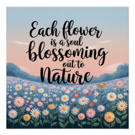 Pôster Trabalho de arte de citação da natureza inspirador