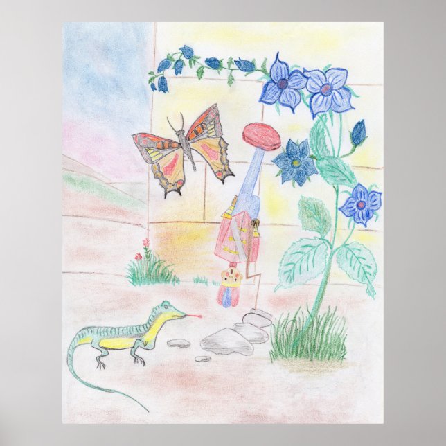 Poster Trabalho de arte de Crianças Personalizadas, brinq (Frente)