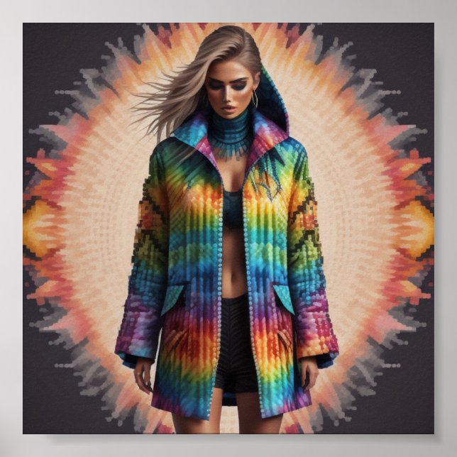 Poster Trabalho de arte de ilustração de moda (Frente)