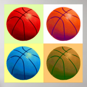 Pôster Trabalho de arte de jogo de basquetebol